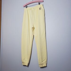 Lauren Ralph Lauren M Yellow Sailor Sweat Pants Lounge Cotton